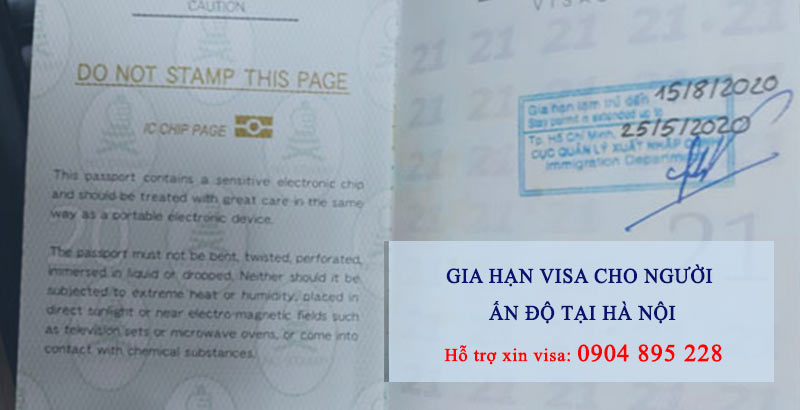 gia hạn visa cho người ấn độ tại hà nội