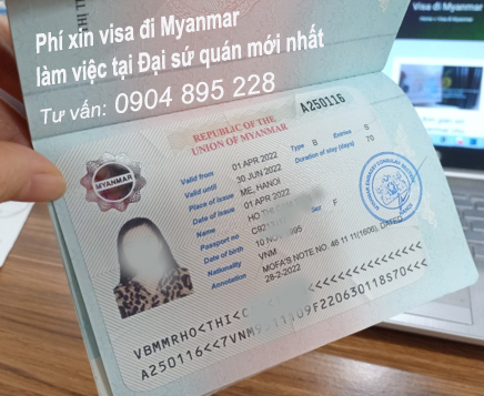 phí xin visa đi myanmar làm việc bao nhiêu tiền