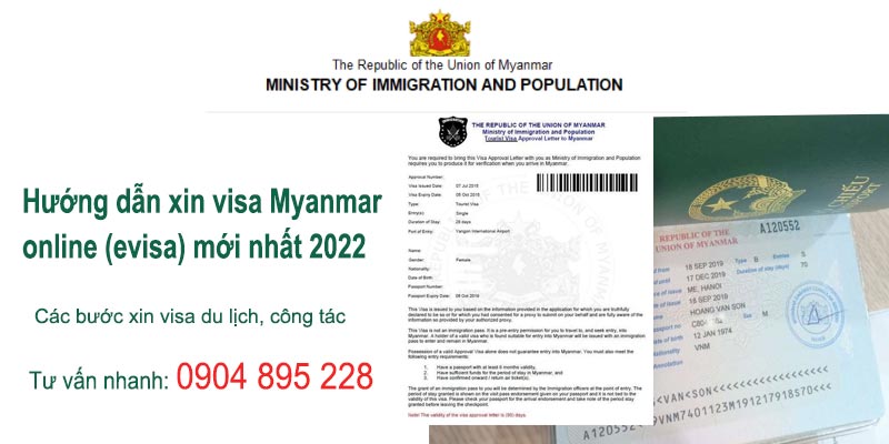 hướng dẫn xin visa myanmar online evisa công tác mới nhất 2022