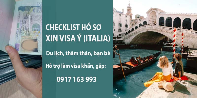 checklist hồ sơ xin visa ý du lịch italia mới