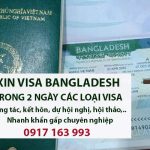 xin visa bangladesh trong 2 ngày, 1, 3 ngày