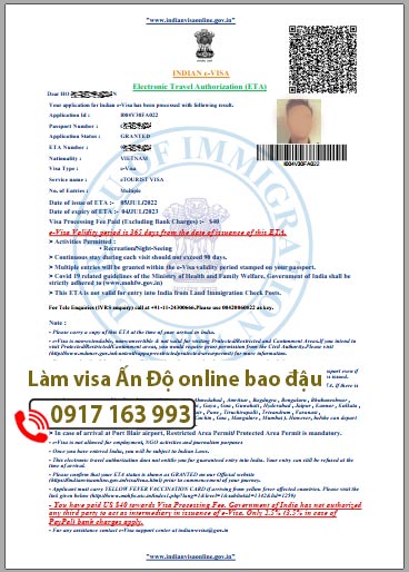 làm visa đi ấn độ cho người nhật e-visa-online