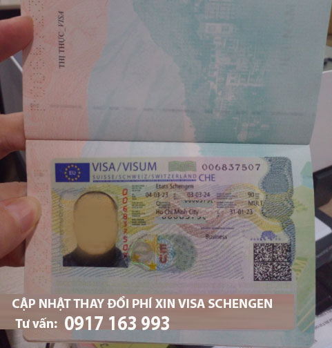  phí xin visa schengen 2023