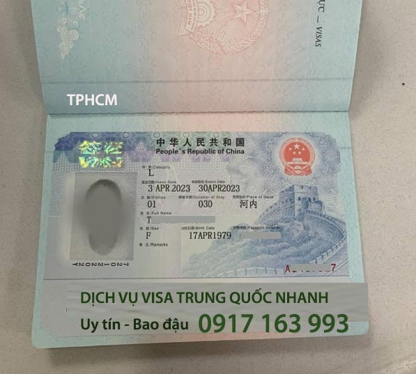 Dịch vụ làm visa trung quốc tại tphcm nhanh giá rẻ