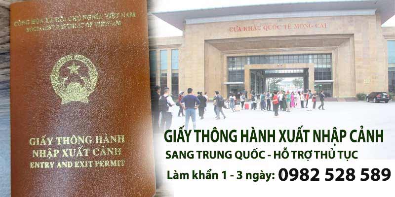 thủ tục xin giấy thông hành nhập cảnh trung quốc
