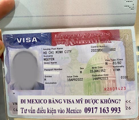 có visa mỹ đi mexico được không