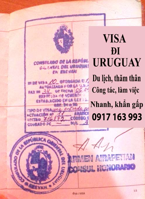 thủ tục xin visa đi uruguay công tác du lịch thăm thân khẩn gấp