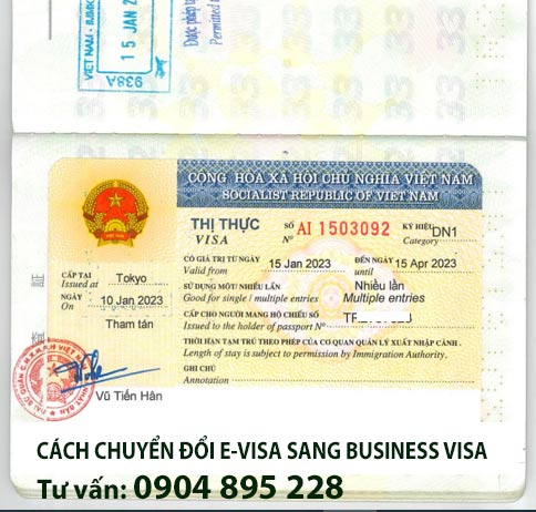chuyển đổi e visa sang business visa việt nam 
