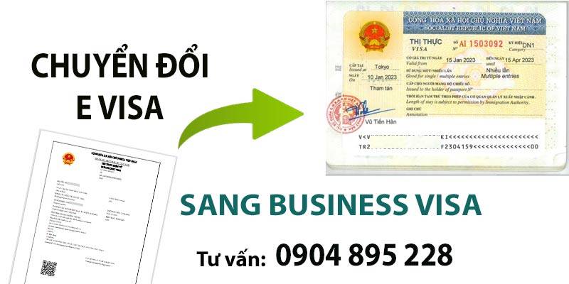 chuyển đổi e visa sang business visa
