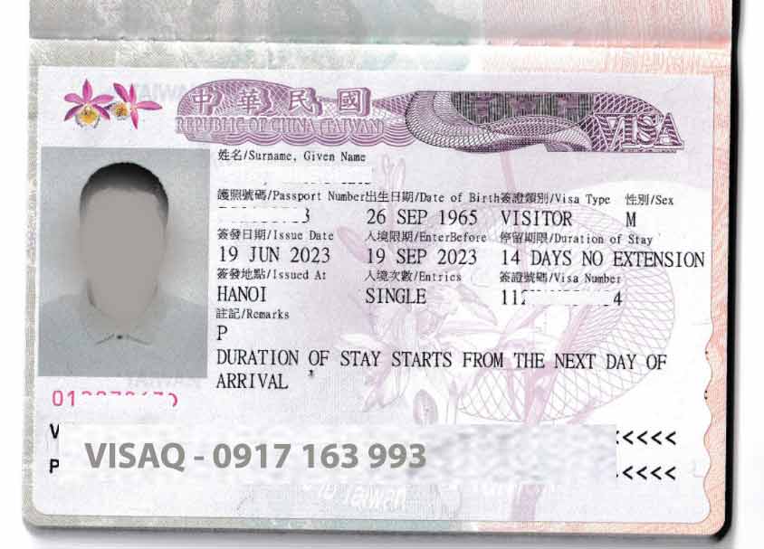 dịch vụ làm visa thăm thân đài loan giá rẻ