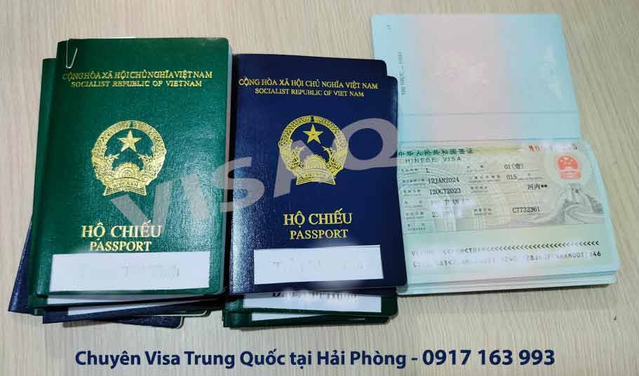 giá dịch vụ làm visa đi trung quốc tại hải phòng