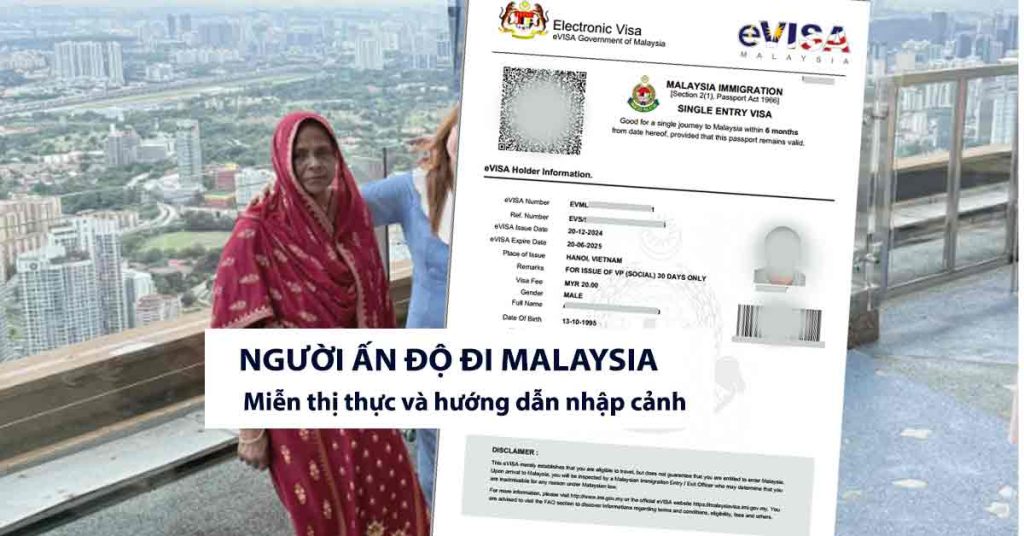 thủ tục xin visa malaysia cho người ấn độ
