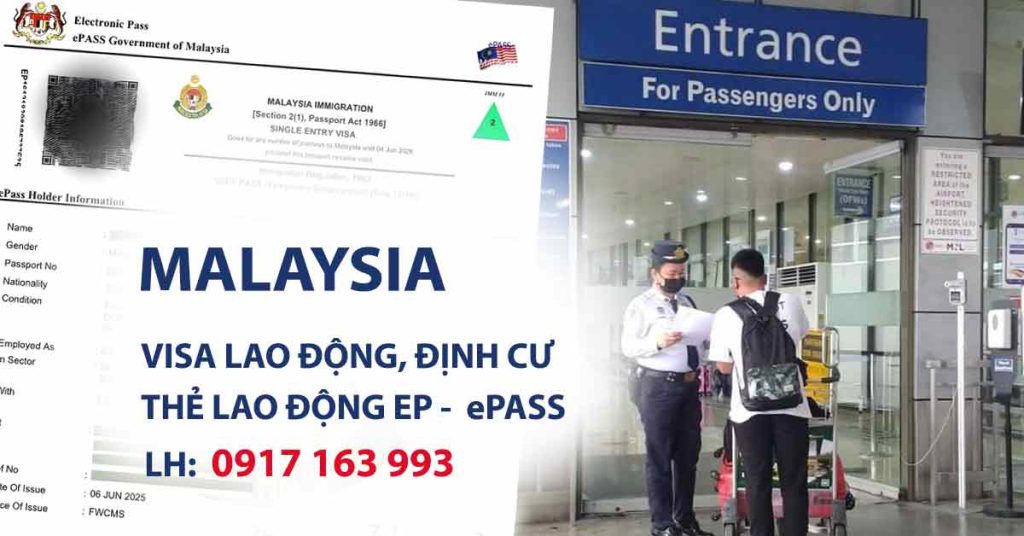 xin visa lao động malaysia thẻ làm việc ep