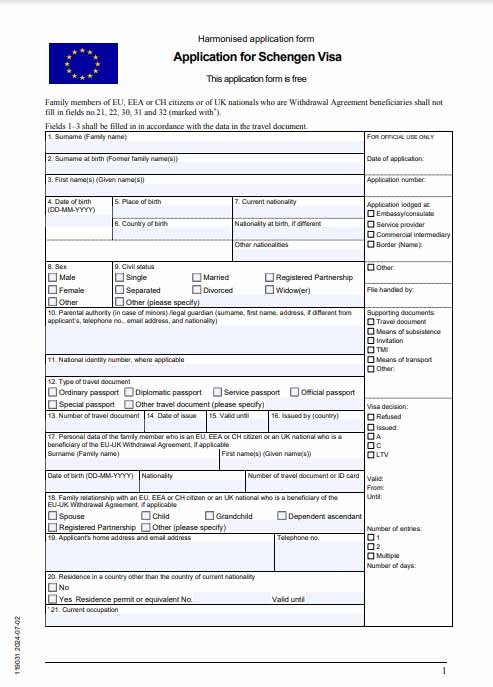 đơn xin visa thụy điển khẩn cấp sweden visa application form schengen