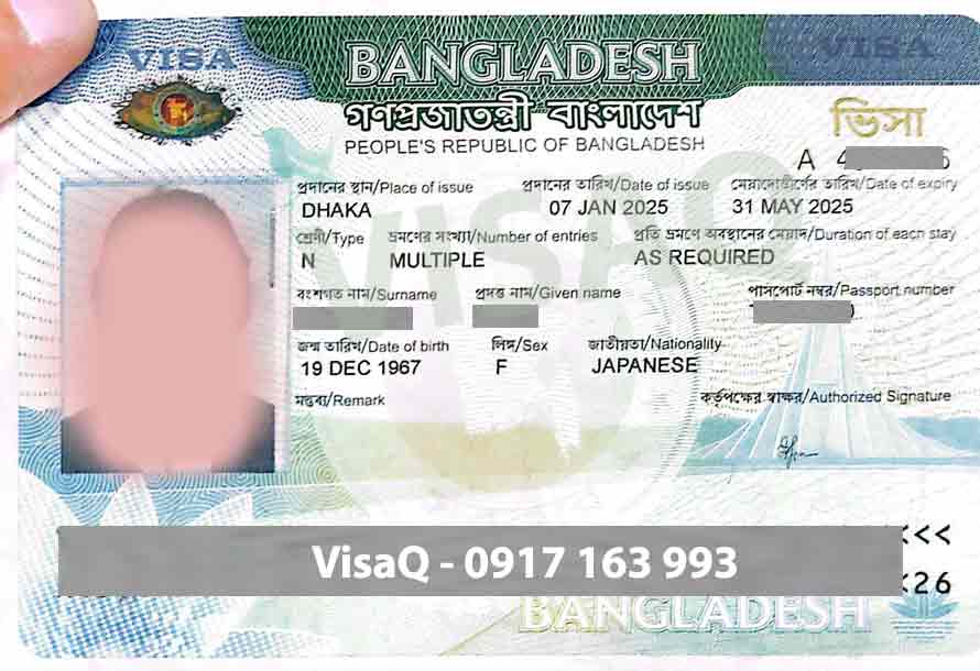 visa làm việc bangladesh dịch vụ nhanh trọn gói