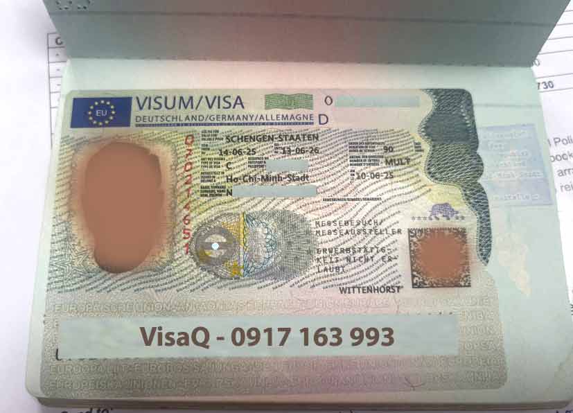 thủ tục xin visa công tác đức