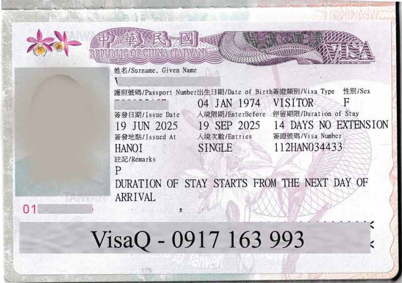 có visa trung quốc đi đài loan được không