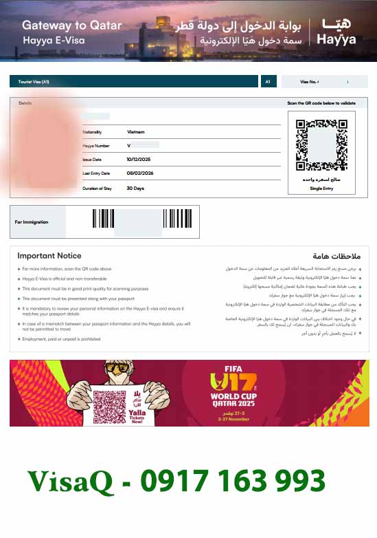 dịch vụ làm visa đi qatar